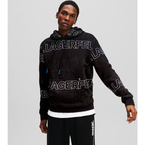 Sweat À Capuche Avec Logo Façon All-over, , -, Taille: L - Karl Lagerfeld - Modalova
