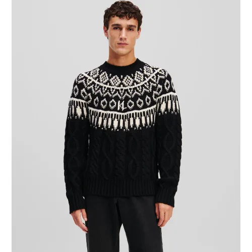Pull À Motif Fairisle Monogram, , , Taille: L - Karl Lagerfeld - Modalova