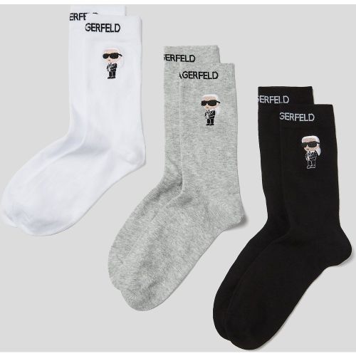 Lot De 3 paires De Chaussettes Ikon, , //, Taille: 35-38 - Karl Lagerfeld - Modalova