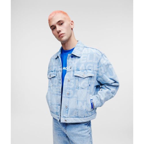 Veste En Jean Avec Logo Façon All-over, , , Taille: L - KL Jeans - Modalova