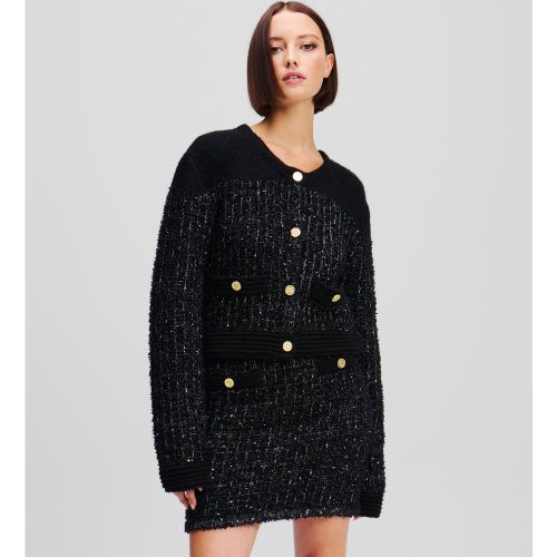 Cardigan En Tricot Bouclé Karl Essential, , , Taille: L - Karl Lagerfeld - Modalova