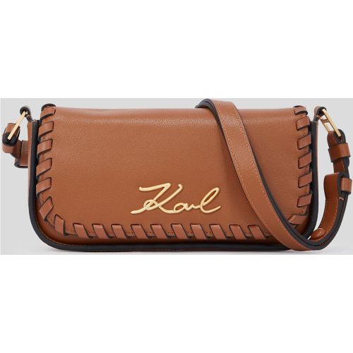Sac Bandoulière Avec Surpiqûres K/signature, , , Taille: One size - Karl Lagerfeld - Modalova