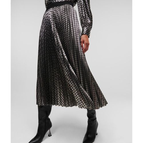 Jupe Midi Métallisé Kl Monogram , , /, Taille: X38 - Karl Lagerfeld - Modalova