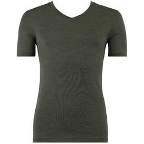 T-shirt col V homme en laine et soie Prestige - OSCALITO - Modalova