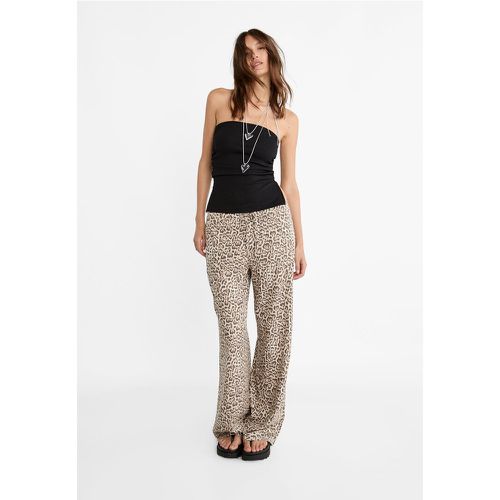 Pantalon fluide avec lin imprimé M - Stradivarius - Modalova