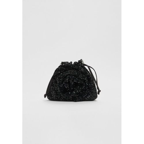 Sac besace avec fleur et brillant OS - Stradivarius - Modalova