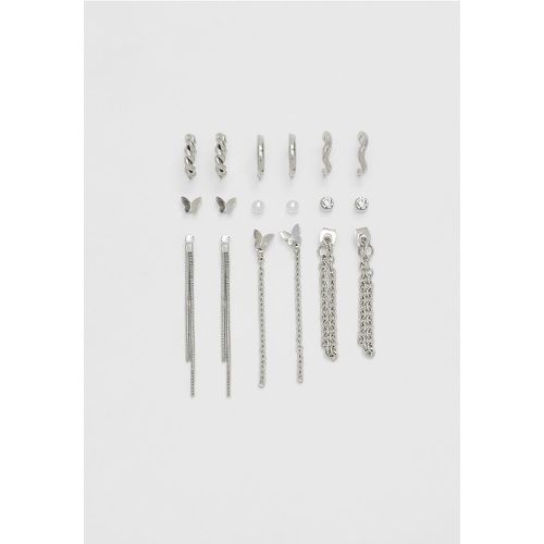 Pack 9 paires de boucles d’oreilles papillon OS - Stradivarius - Modalova