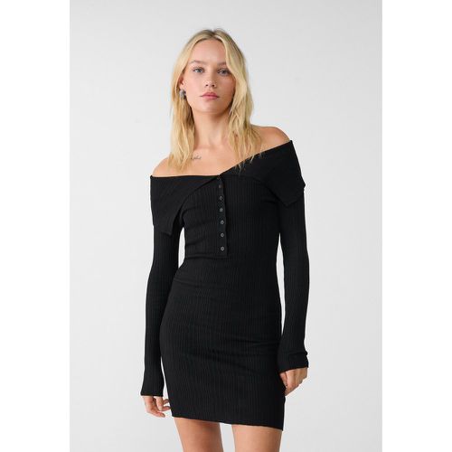 Mini-robe en maille à décolleté XS - Stradivarius - Modalova