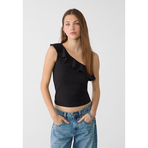 T-shirt asymétrique avec volant XS - Stradivarius - Modalova