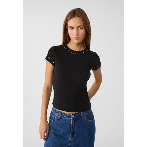 T-shirt regular fit avec clous XS - Stradivarius - Modalova