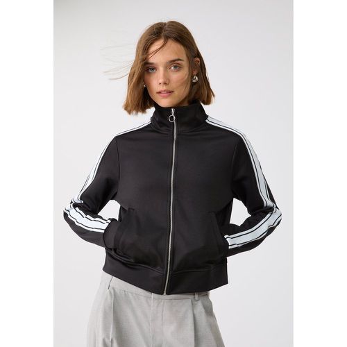 Sweat à rayure sur le côté avec fermeture Éclair XS - Stradivarius - Modalova