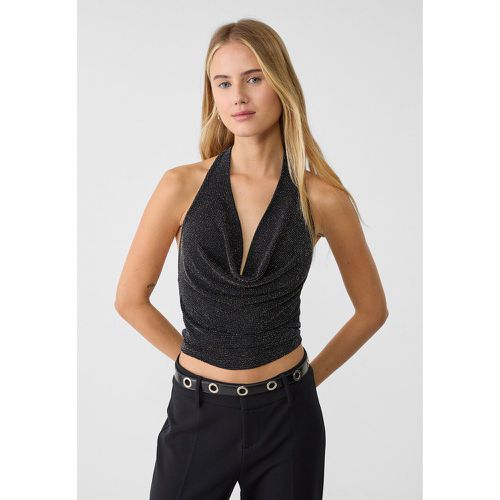 Top à encolure américaine scintillant XS - Stradivarius - Modalova