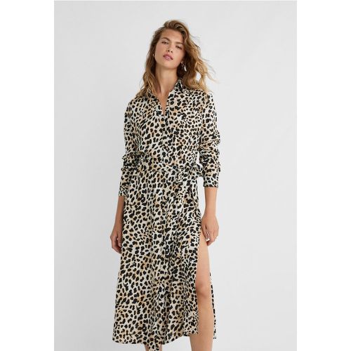 Robe chemise longue à manches longues XS - Stradivarius - Modalova