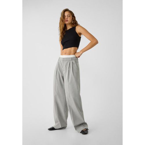 Pantalon habillé à taille contrastante 40 - Stradivarius - Modalova