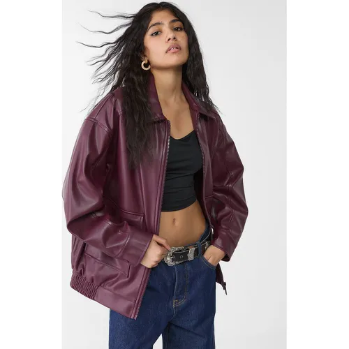 Blouson aviateur en similicuir S - Stradivarius - Modalova