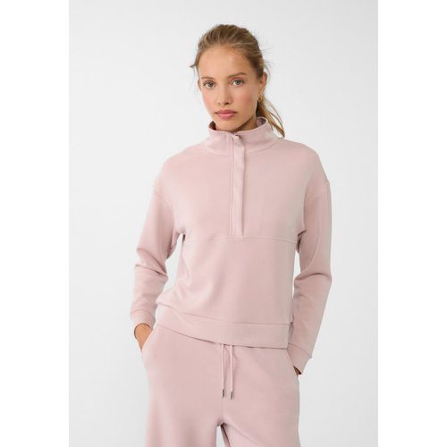 Sweat avec fermeture Éclair doux au toucher XL - Stradivarius - Modalova