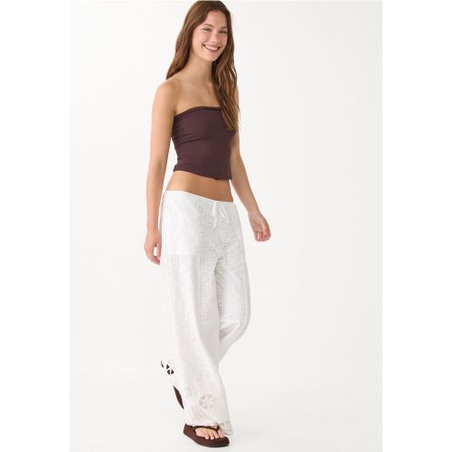 Pantalon brodé patchwork XS - Stradivarius - Modalova
