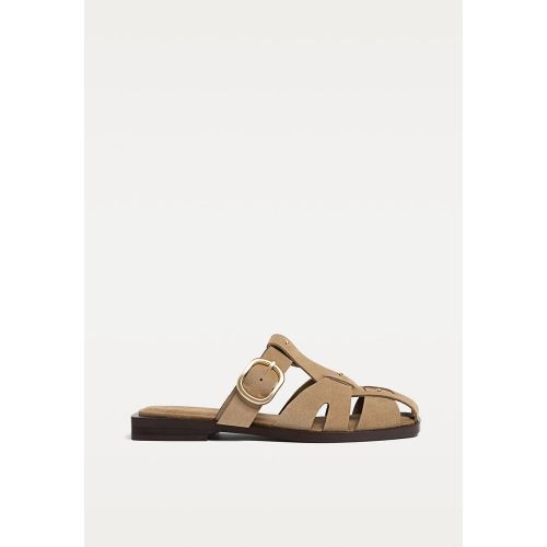 Sandales à lanières en cuir 35 - Stradivarius - Modalova
