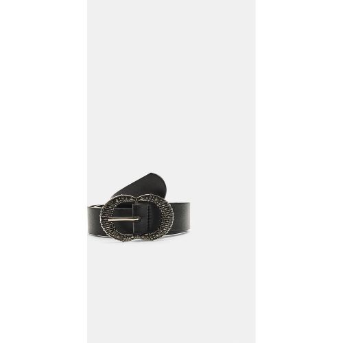 Ceinture double boucle gravée 70 - Stradivarius - Modalova