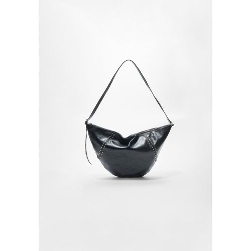 Sac à bandoulière demi-lune souple et clouté OS - Stradivarius - Modalova