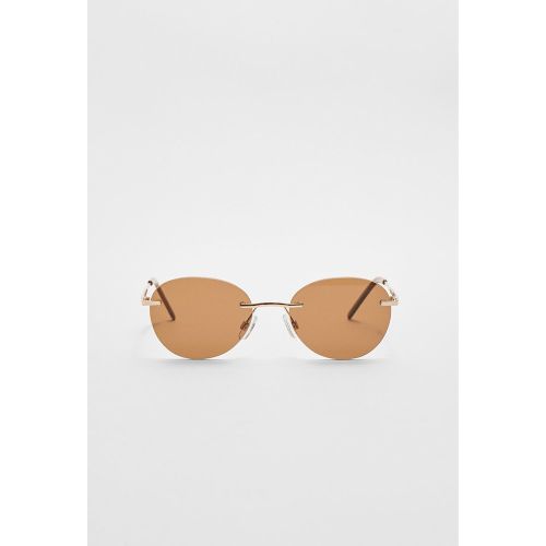 Lunettes de soleil métalliques ovales OS - Stradivarius - Modalova