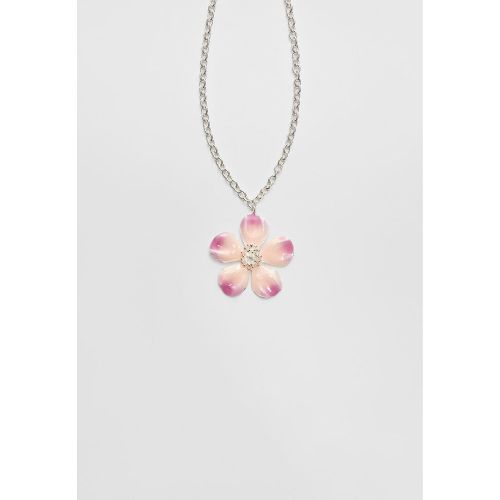 Collier chaîne fleur émail OS - Stradivarius - Modalova