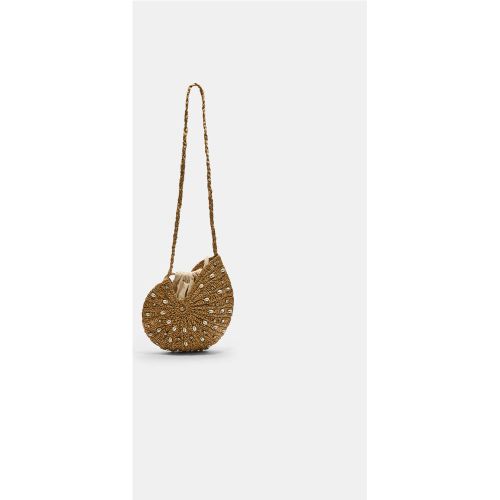 Sac bandoulière coquillage style raphia Écru OS - Stradivarius - Modalova