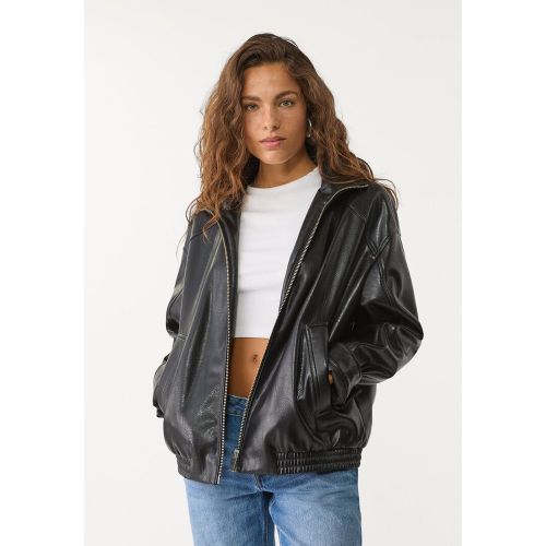Blouson oversize en similicuir XS - Stradivarius - Modalova