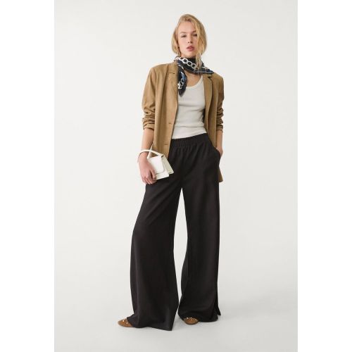 Pantalon palazzo fluide lin XS - Stradivarius - Modalova