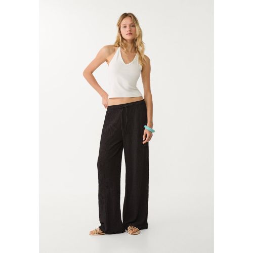 Pantalon long fluide texturé XS - Stradivarius - Modalova