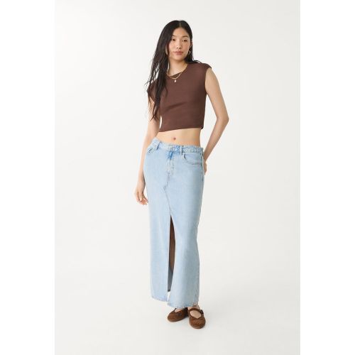 D70 Jupe midi fluide en denim 32 - Stradivarius - Modalova