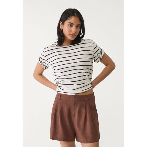 Short fluide avec lin 32 - Stradivarius - Modalova