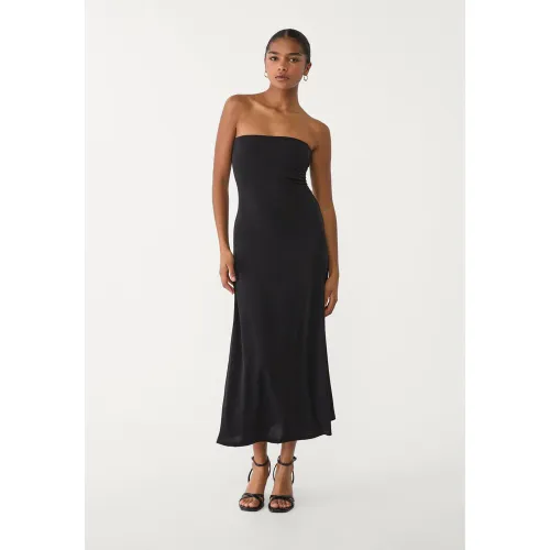 Robe midi évasée à épaules dénudées XS - Stradivarius - Modalova