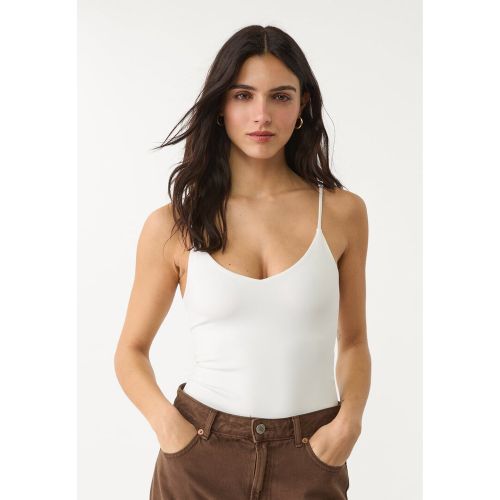Body basic bretelles Écru XS - Stradivarius - Modalova