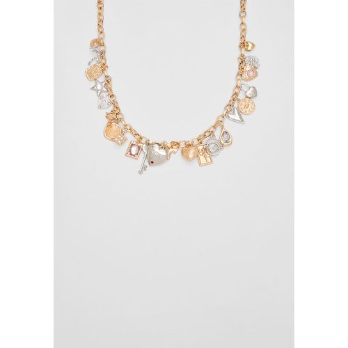 Collier multi-charms contrastants OS - Stradivarius - Modalova