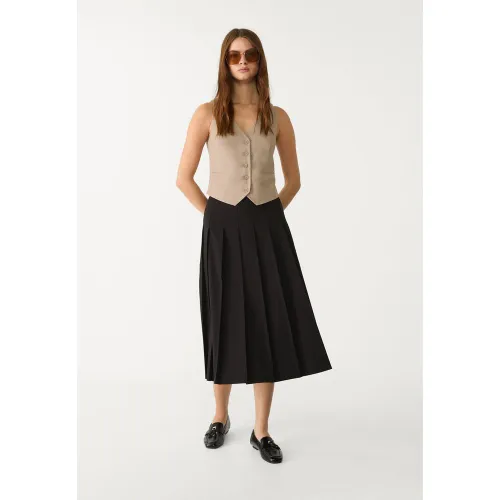 Jupe midi plissée XS - Stradivarius - Modalova