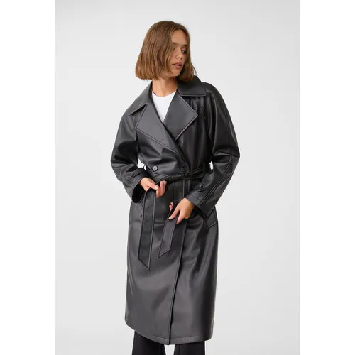 Trench long en similicuir XS - Stradivarius - Modalova