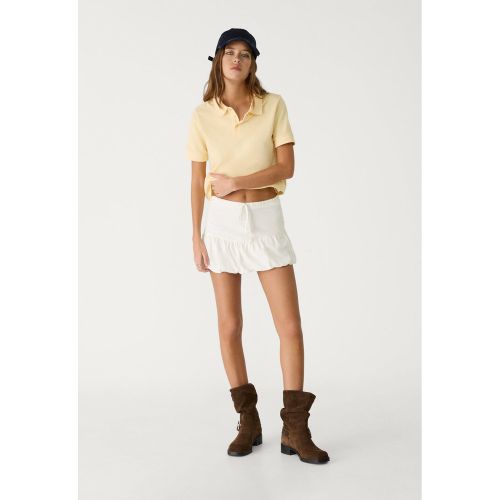Jupe-short bouffante lin XS - Stradivarius - Modalova