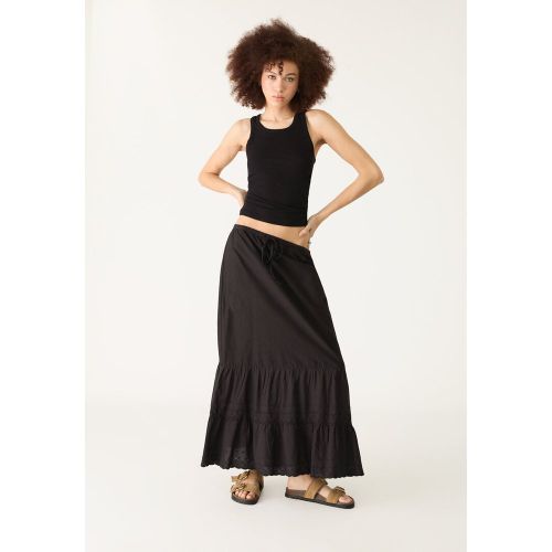 Jupe fluide midi broderies XS - Stradivarius - Modalova