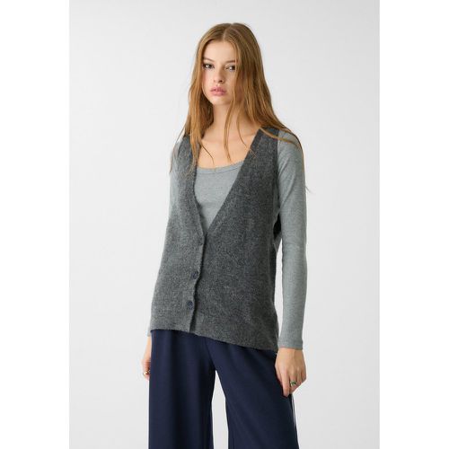 Veste sans manches en maille à boutons XS - Stradivarius - Modalova