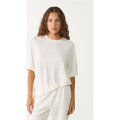 T-shirt oversize toucher doux Écru XS - Stradivarius - Modalova