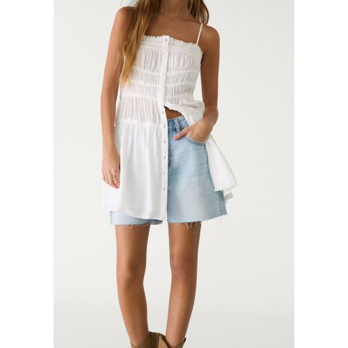 Robe courte à bretelles Écru XS - Stradivarius - Modalova
