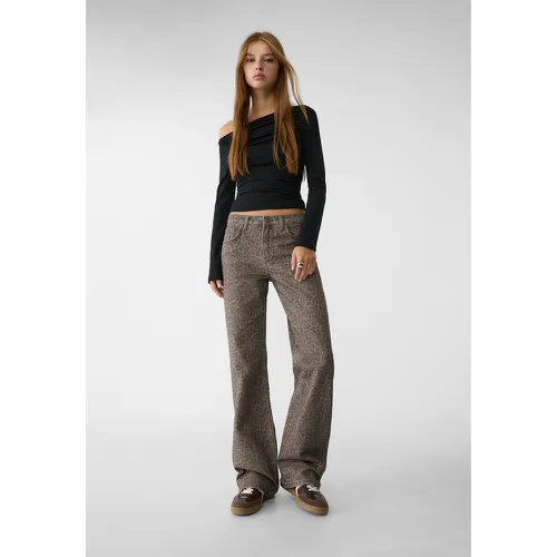 Pantalon straight léopard 32 - Stradivarius - Modalova