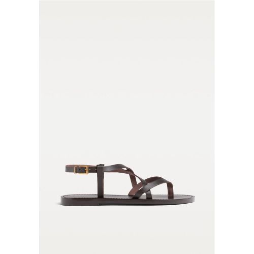 Sandale plate brides en cuir 35 - Stradivarius - Modalova