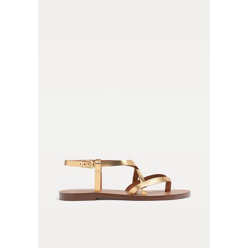Sandale plate brides en cuir 35 - Stradivarius - Modalova
