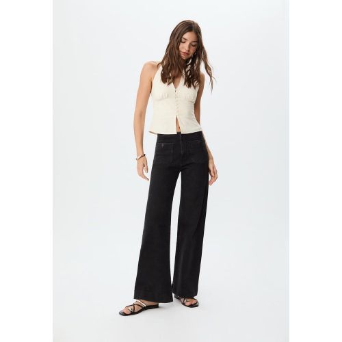 D77 Jean minimaliste avec poches DENIM NOIR DÉLAVÉ 32 - Stradivarius - Modalova