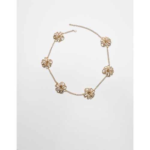 Ceinture métallique à fleurs S - Stradivarius - Modalova