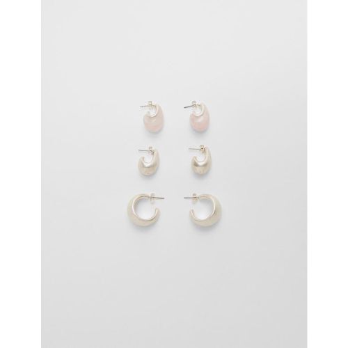 Lot de 3 paires de boucles d’oreilles mini volume OS - Stradivarius - Modalova