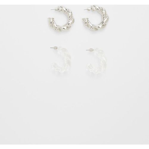 Lot 2 paires de boucles d’oreilles texturées OS - Stradivarius - Modalova
