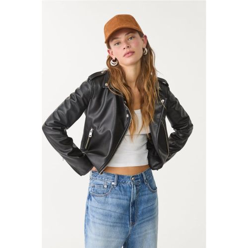 Blouson style motard en similicuir XS - Stradivarius - Modalova